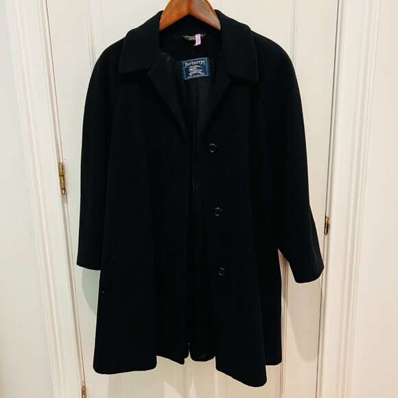 Vintage Burberry London 100% Wool Jacket Peacoat US 14 R Women Rare - Picture 9 of 16